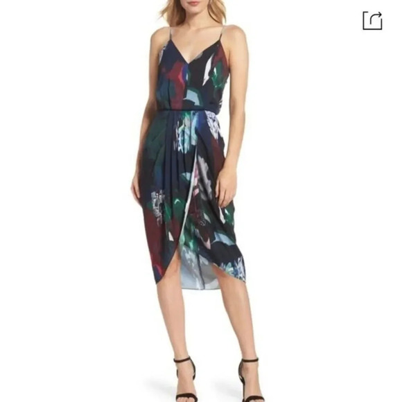 CHELSEA28 Print Faux Wrap Dress - Picture 1 of 12
